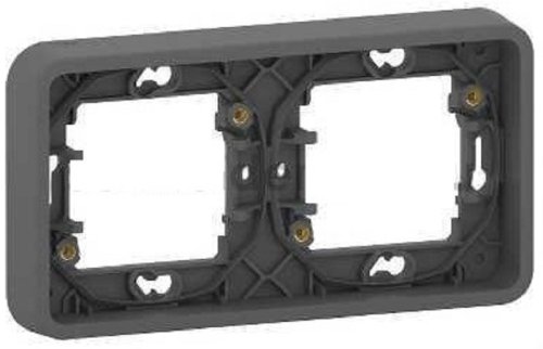 Рамка горизонтальная Schneider Electric Mureva Styl 2-м. IP55 антрацит фото Рамка горизонтальная Schneider Electric Mureva Styl 2-м. IP55 антрацит картинка